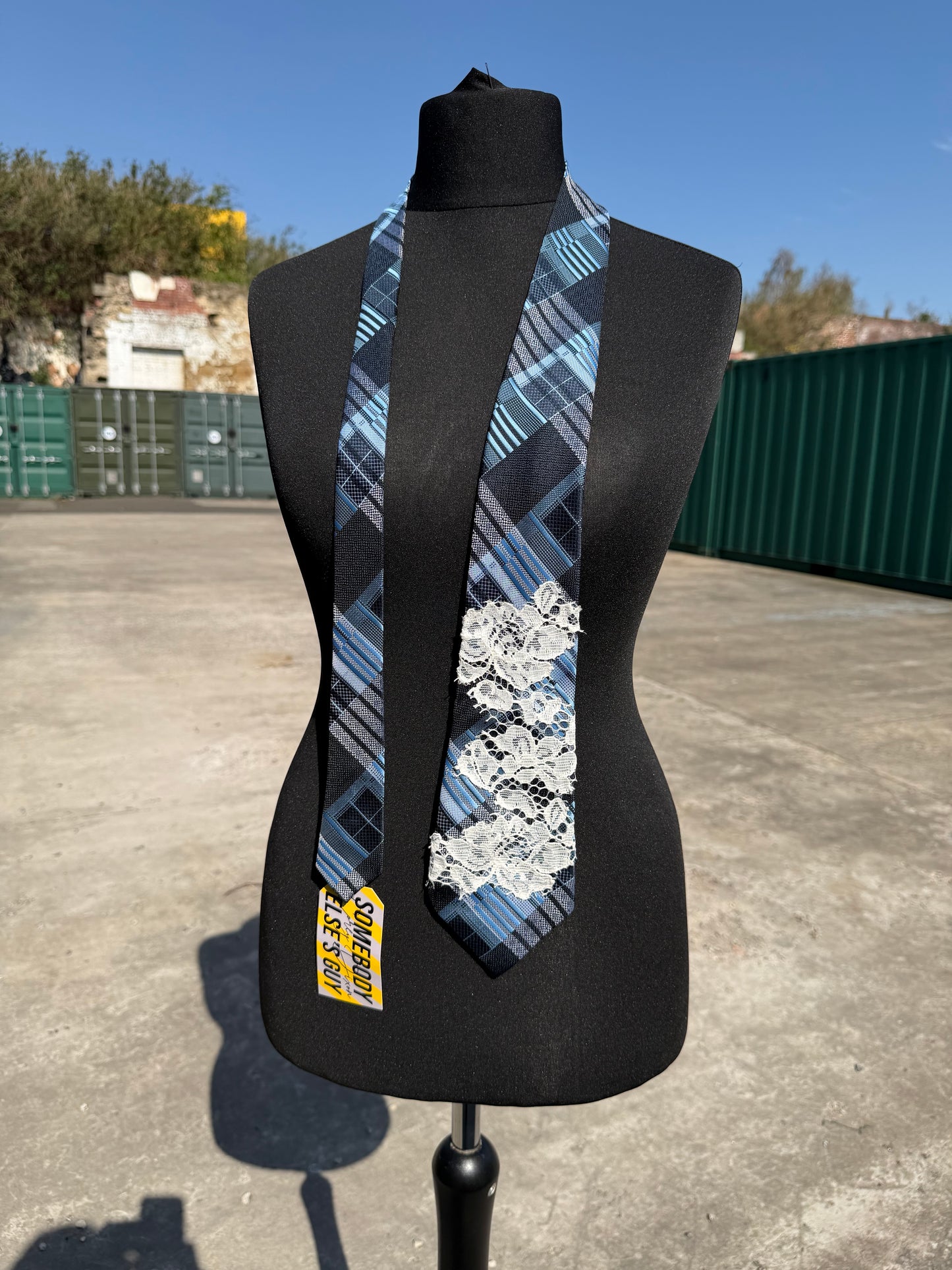 Lace Blue Tie
